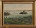 Anna Wing Anna Belle Wing Kindlund American 18761922 Ocean View with Island and Ships