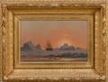 William Bradford American 1823  1892 Arctic Sunset with the Ice Bound Panther