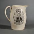 TransferDecorated Liverpool Pottery Creamware Pitcher