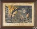 Currier  Ives handcolored lithograph