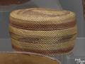Lidded Makah finely woven basket