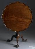 Captain John Green mahogany pie crust tea table last quarter of the 18th c
