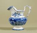 Staffordshire Blue Enamel Decorated Earthenware Pitcher