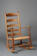 Country Ash and Elmwood Ladderback Rocking Chair