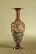 Doulton Lambeth Saltglaze Stoneware Mantel Vase