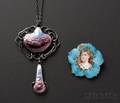 Two Enameled Silver Jewelry Articles