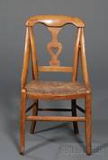 Country Classical Fruitwood and Rush Seat Childs Chair