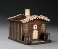Whimsical Cottageform Faux Grained and Boneaccented Cigar Box