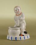 German Porcelain Match Holder Figural of a Child