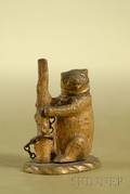 Continental Giltbronze Bearform Inkwell