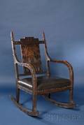 North American Northwest Coast Tlingitstyle Carved Walnut Rocking Chair