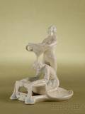 Ostermayr Porcelain Figural Candlestick