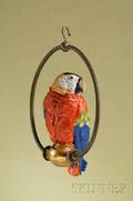 Whimsical Rosenthal Porcelain Hanging Figure of a Parrot