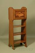 Arts and Crafts Inlaid Oak Whatnot Shelf