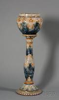 Doulton Lambeth Saltglaze Stoneware Jardiniere and Pedestal