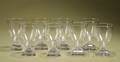 Group of Eight Steubentype Colorless Glass Water Goblets