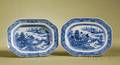 Two Nanking Porcelain Blue and White Serving Dishes