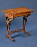 Galle Art Nouveau Fruitwood Marquetryinlaid Vanity Table