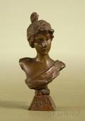 French Bronze Figure of Alda by Emanuel Villanis French fl 18801920