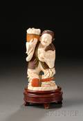 Polychrome Ivory Carving