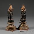 Pair of Carved Wood Figures