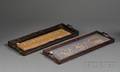 Two Rosewood Trays
