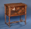 Galle MotherofPearl and Fruitwood Marquetryinlaid Twodrawer Side Table