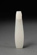 Pure White Jade Garment Hook