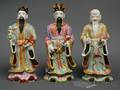 Three Famille Rose Figures