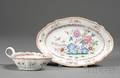 Chinese Export Sauce Boat and Tray