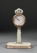 Silver and Jade Clock