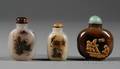 Three Shadow Agate Snuff Bottles