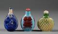 Three Peking Glass Snuff Bottles