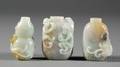 Three Jade Snuff Bottles