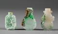 Three Jade Snuff Bottles
