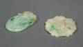 Two Apple Green Jade Pendants