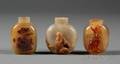 Three Shadow Agate Snuff Bottles