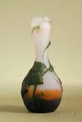 Daum Nancy Carved Cameo Glass Vase