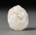 White Jade Carving of a Pair of Catfish