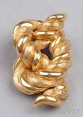 18kt Gold Knot Brooch