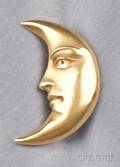 18kt Gold ManintheMoon Brooch KieselsteinCord