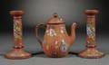 Three Wedgwood Rosso Antico Items
