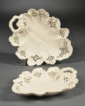 Two Leeds Creamware Leafshaped Dishes