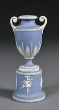 Wedgwood Solid Blue Jasper Urn on Stand