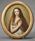 KPM Porcelain Plaque of a Girl with Hands Clasped