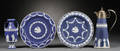Four Wedgwood Dark Blue Jasper Dip Items