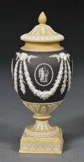Wedgwood Threecolor Jasper Dip Vase and Cover