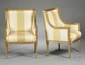 Pair of Louis XVIstyle Giltwood Bergere a la Reine