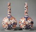 Pair of Japanese Imari Porcelain Bottleform Vases