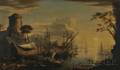 Manner of Joseph Vernet French 17141789 View of a Seaport with Galleons in the Harbor